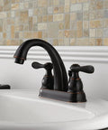 2-Handle Orb Lavatory Faucet With Popup Drain, Windermere Series, 4-Inch Centers, 5-1/8-Inch Spout, 5-7/8-Inch Height, Chrome Finish
