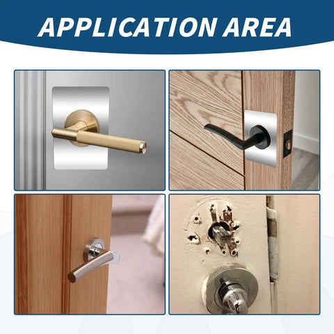 4 Piece Stainless Steel Door Reinforcement Plates Set For Covering Damaged Holes And Fixing Loose Locks in application