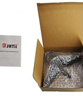 JHTii magnetic centering head tool inside open brown box, bubble-wrapped with instruction sheet