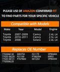 Chart showing compatibility of Plug And Play Electric Fuel Pump Module Assembly For Toyota Camry 2007-2011 and Solara 2008
