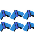 10 Pack Anti Static Foot Heel Straps For ESD Work, blue synthetic rubber grounding straps displayed in rows