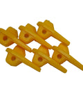 Set of six pairs of orange Tire Changer Nylon Insert Kit For Mount Duck Head Rim Edge Protection showing front and rear inserts