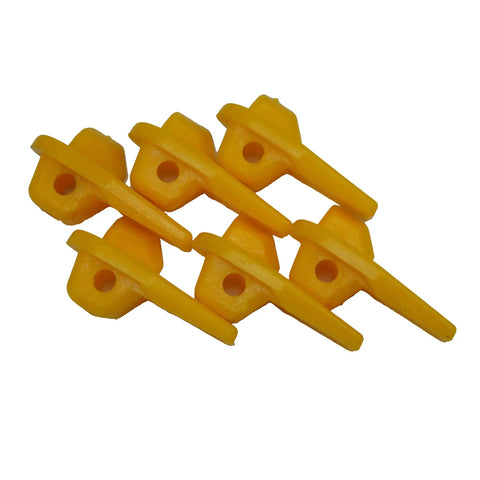 Set of six pairs of orange Tire Changer Nylon Insert Kit For Mount Duck Head Rim Edge Protection showing front and rear inserts