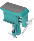 Heavy Duty Iron Bench Vise With Wide Jaw Clamps For Rock Solid Woodworking And Metalworking Holddown Tool, 80mm size, serrated jaws.