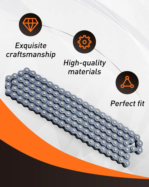 Heavy Duty 219H Chain With 126 Pins For 48V Pro Electric Dirt Bikes Built Tough With Premium Metal High Strength Wear Resistant Long Lasting Performance For Trail Mud And Jump Runs