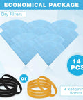 10 Pack VF2002 Wet Dry Vacuum Filter Discs for Shop Vac 5 Gallon and Larger with reusable bands, blue disc filters visible