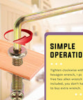 Colored Zinc M6 Hex Socket Head Cap Screws Kit With 20/30/40/50/60/70/80mm Lengths, Barrel Nuts, Crib Baby Bed Bolts, And 1 Allen Wrench showing use on wood piece.