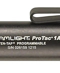 ProTac 1AAA Tactical Flashlight With High Low Strobe Modes Uses One AAA Battery Anti Roll Head Watertight Base Storage Compartment