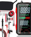 Beast Mode Upgraded Digital Multimeter With Color Screen USB C 16 Piece Silicone Test Leads Kit, case, and tools displayed.