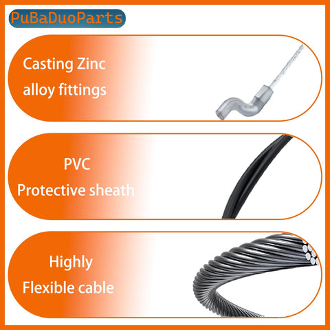 2-Pack Replacement Control Brake Cable For 21 Inch Lawn Mowers Compatible With Troy-Bilt TB110 TB230 TB280ES TB320 Craftsman Yard Machines Cub Cadet Bolens Murray Replaces 946-04661 746-04661A 746-04661