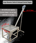 Beefy Stainless Steel Vertical Screw Conveyor Feeder With Inclined Auger For Granules And Powder, hopper size 27.36 inches