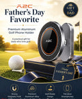 MagSafe Dual Magnetic Golf Cart Phone Holder with Aluminum Alloy Construction displayed as a Father's Day gift on golf course.