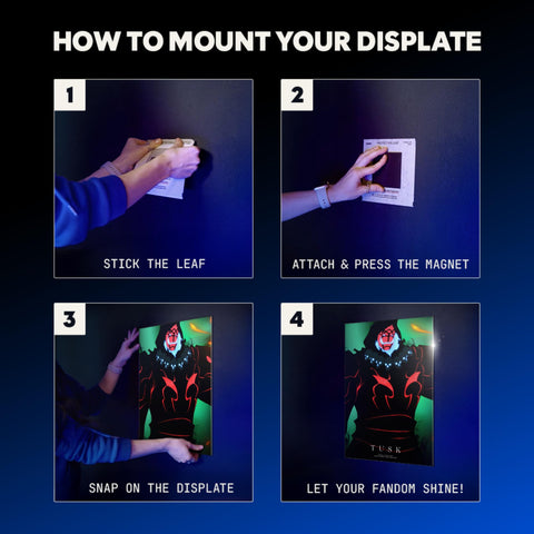 Step-by-step guide for mounting the Badass Solo Leveling Metal Poster Featuring Tusk Design With Hot Anime Wall Art.