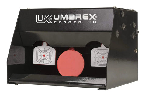 Beefy Trap Shot Target System For BB And Pellet Guns, Steel Build With Flip Up End Paddles, Middle Target Reset, Portable Design