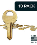 Durable M1 Master Key Blanks In Premium Brass Uncut Keys Pack Of 10 for home and professional use with smooth edges