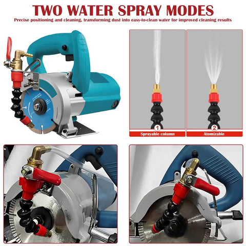 Super Clean Angle Grinder Water Spray Nozzle With Dust Suppression Coolant Mist System Kit. Features Durable Metal And Abs Construction For Rust Resistance Plus A 16 Foot Hose To Lock In Cutting Dust Instantly Keep Your Work Area Clear And Boost Tool