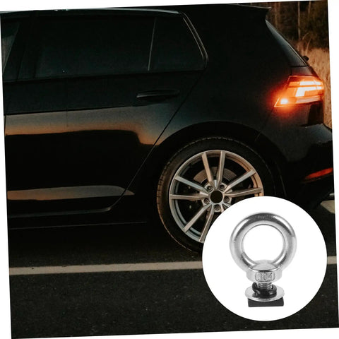 T Slot Roof Rack Eye Bolt Kit 4 Piece Tie Down Anchor Set For Tent Accessories Heavy Duty Gear And Luggage Secure Mounting On Most Roof Racks Beefy Stainless Steel, stainless eye bolt close-up