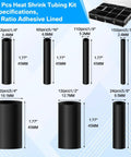 400 pcs heat shrink tubing kit with 7 specifications for all in one wiring repair kit with 380 pcs non insulated butt connectors.