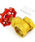 Three Quarters Inch Brass Gate Valve Heavy Duty One Piece With Female To Female Threads For Water And Gas Industrial Grade Inline