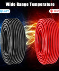 10 Gauge Battery Cable Copper Wire Set Red And Black 20ft Total OFC Welding Cable 10 AWG For Automotive Solar Marine Generator PVC Jacket Built Tough With High Conductivity, coiled red and black cables with -40°C to 105°C range