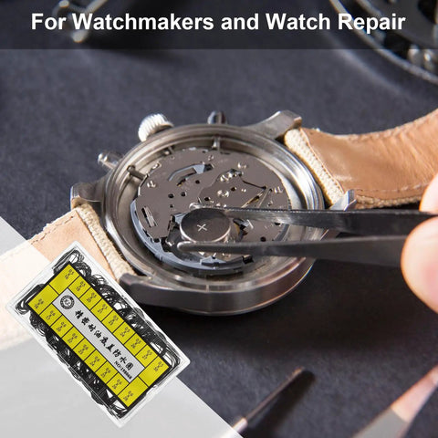 Watch Gasket Kit With 210 Pcs O Ring Seals In 18 Sizes Waterproof Back Cover Rubber Gaskets Replacement For Watches Repair Tools And Back Case Sealing Compatible With Many Watch Models shown in use.