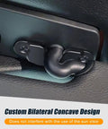 Close-up of Beefed Up Aluminum Sun Visor Repair Kit installed in Jeep Wrangler, showing heavy-duty visor clip design