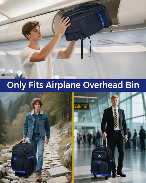 Vierrad-Rucksack mit USB-Ladeanschluss und wasserabweisender Inch  Roller für verschiedene Reisezwecke