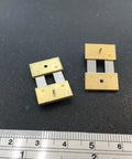 Replacement Part For Brass Clock Suspension Spring Set Of 2 DIY Clock Assembly Kit on black surface with ruler