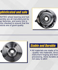 Front Wheel Bearing And Hub Assembly Fits 2005 To 2010 Jeep Grand Cherokee And 2006 To 2010 Jeep Commander, 5 Lug With ABS