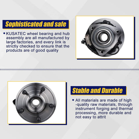 Front Wheel Bearing And Hub Assembly Fits 2005 To 2010 Jeep Grand Cherokee And 2006 To 2010 Jeep Commander, 5 Lug With ABS
