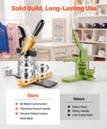 Heavy Hitter 2.25 Button Maker Machine With Solid Steel Mold And Comfort Grip, side view comparison with another press.