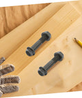 Heavy Duty Double End Stud Bolts Set 4 Piece For Outdoor Construction And Automotive Projects Carbon Steel Dual Ended Screws