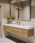Polished Chrome Single Hole Bathroom Faucet With Pop Up Drain, Solid Brass Construction, lead Free And ADA Compliant on modern sink