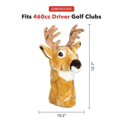 Deer Driver Headcover For 460cc Drivers Premium Golf Club Cover With Plush Fur Got You Covered Funny Yet Stylish Protection