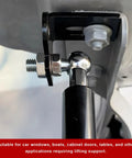 4 Pack Heavy Duty 10 Mm Ball Stud With Nuts For Gas Spring Strut Fittings mounted on a car bonnet