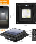 Solar Outdoor Lights With Motion Sensor 25 LED Waterproof Wall Fence Step Deck Lighting for Garden Patio with easy install