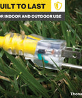 10 Gauge 50 Foot Heavy Duty Outdoor Extension Cord With 3 Outlets 15 Amp SJTW Weatherproof Industrial Cable in grass