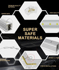Hexagon LED Garage Lights Kit Pro Grade With 69 Pack Tubes, safe materials, premium quality, super safe, high quality LEDs