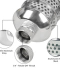 Close-up of 2 Pack Aluminum Bubbler Sprinkler Heads For Gentle Watering Diffuser Flood Nozzle with aluminum alloy mesh