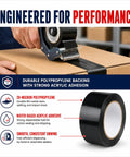 Tough As Nails White Packing Tape That Holds Boxes Tight For Shipping Moving Or Warehouse Projects Real Deal Acrylic Adhesive on a box.