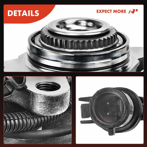 Close-up of Front Wheel Bearing And Hub Assembly With ABS For Ford F 150 F150 2005 2006 2007 2008 And Lincoln Mark LT 2006 2007 2008