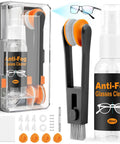 Ordilend glasses cleaning kit with 30 ml anti-fog spray, microfiber cloth, brush, and compact case.