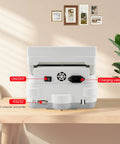 Top Shelf Halogen Moisture Analyzer Featuring Dead Accurate 0.001g Readability And Killer Rs232 Connection For Quick Lab Work Or On Site Checks Anytime rear view showing controls and connections.