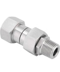 High Performance Pressure Washer Swivel Fitting With M22 14mm Threads 4500 PSI 360 Degree Rotation No Sweat Hose Twist Hot Water Compatible Up To 120 Celsius Eliminates Hose Twist And Kink Reduces Strain On Your Gun And Hose, silver M22 swivel fitting
