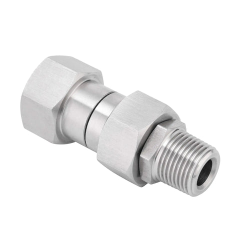 High Performance Pressure Washer Swivel Fitting With M22 14mm Threads 4500 PSI 360 Degree Rotation No Sweat Hose Twist Hot Water Compatible Up To 120 Celsius Eliminates Hose Twist And Kink Reduces Strain On Your Gun And Hose, silver M22 swivel fitting