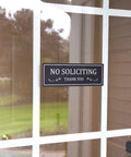Indoor Outdoor No Soliciting Sign Decal Sticker For Home And Office Removable Waterproof Self Adhesive Door Sign on window