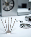 5 Piece Silver Movement Watch Stem Crown Kit For NH Series Movements NH35 NH36 NH38 NH39 displayed on a white surface