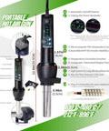 All In One Portable Soldering And Hot Air Rework Kit With PID Temperature Control 65W Soldering Iron and display details