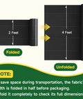 Diagram showing Heavy Duty Weed Barrier Landscape Fabric 4 Ft By 300 Ft 3.2 Oz Permeable Ground Cover folded to 2 feet.
