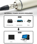 Diagram showing professional XLR condenser microphone external power setup for 48V Phantom, interface, or mixer, TM87KB
